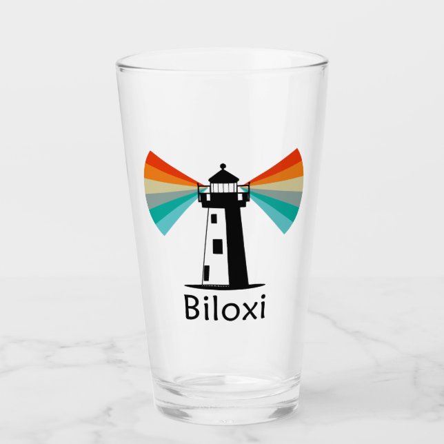 Biloxi Mississippi Lighthouse Rainbow Glass (Front)