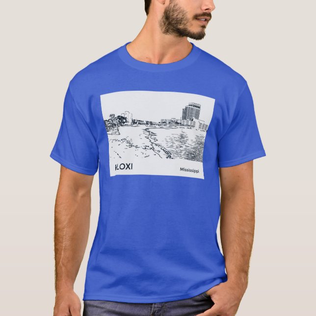 Biloxi Mississippi Oversized T-Shirt (Front)