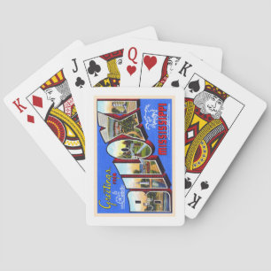 Biloxi Mississippi Vintage Large Letter Postcard Playing Cards