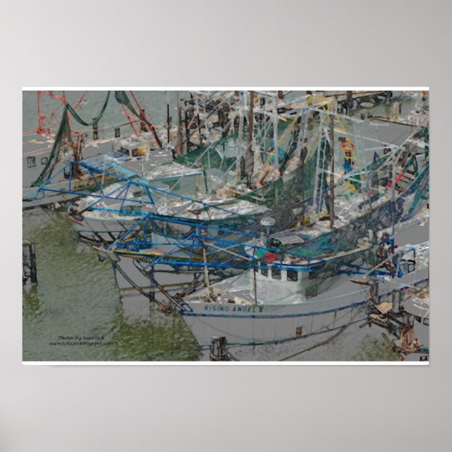 Biloxi Shrimp Boats Poster (Front)