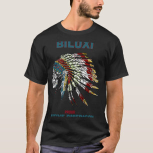 Biloxi Tribe Native American Indian Proud Skull Ch T-Shirt