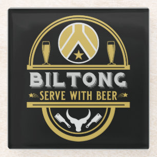 Biltong And Beer Glass Coaster