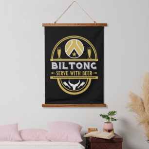 Biltong And Beer Hanging Tapestry