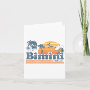 Bimini Bahamas Beach Summer Vacation Sun Vintage 7 Card