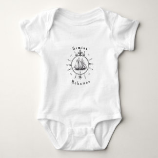 Bimini Bahamas Nautical Sailing Compass Cruising Baby Bodysuit