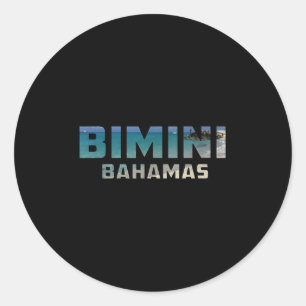 Bimini Bahamas Tropical Island Beach Classic Round Sticker