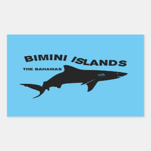 Bimini Islands Scuba Diving With Sharks - Bahamas Rectangular Sticker