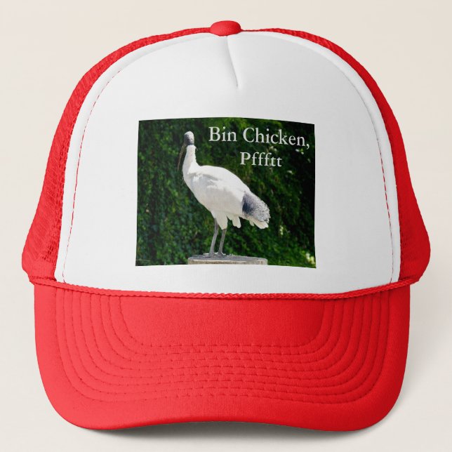 Bin Chicken Pfftt (Ibis) Truckers Hat (Front)