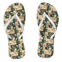 Bin Chicken Photo Collage, Flip Flops