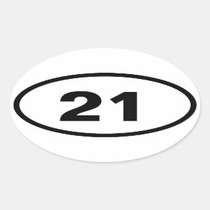 Bin Number Oval Sticker