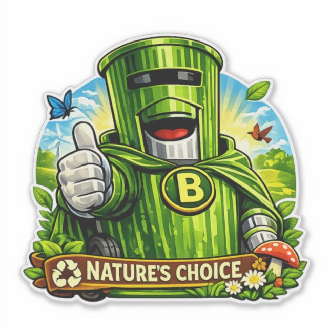 Bin Sentinel: Nature’s Choice Wheelie Bin Sticker (Front)