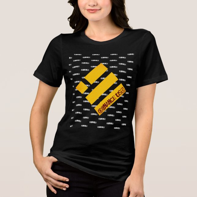 BINANCE USD CRYPTO CURRENCY LOGO T-Shirt Tri-Blend Shirt (Front)