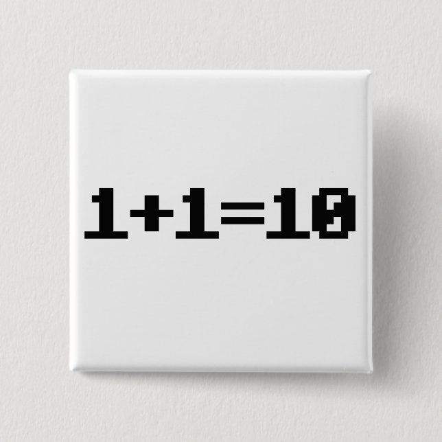 Binary 15 Cm Square Badge (Front)