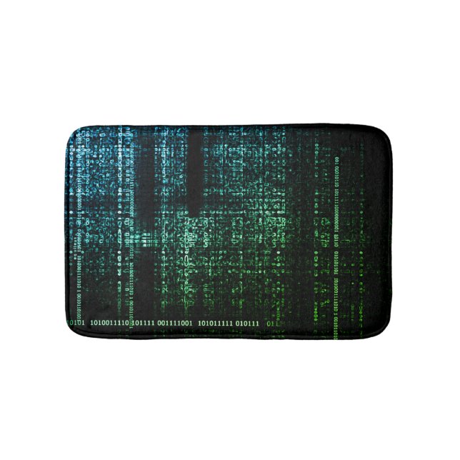 Binary Bliss: Tech Meets Tranquillity Bath Mat (Front)