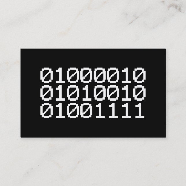 BINARY BRO BUSINESS CARD (Front)
