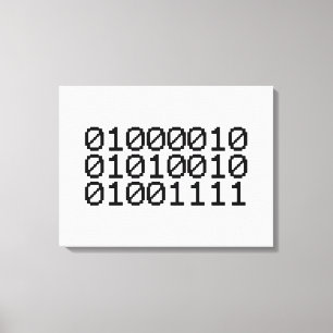BINARY BRO CANVAS PRINT