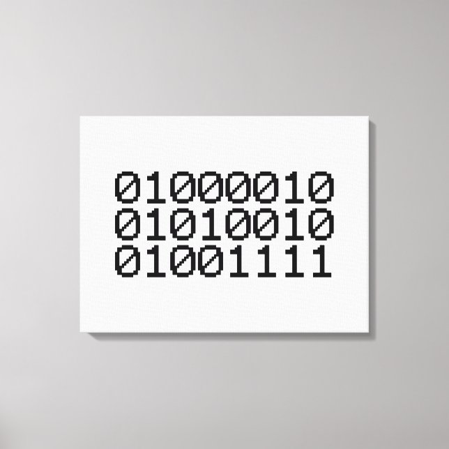 BINARY BRO CANVAS PRINT (Front)