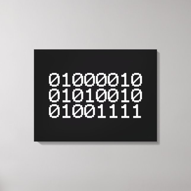 BINARY BRO CANVAS PRINT (Front)