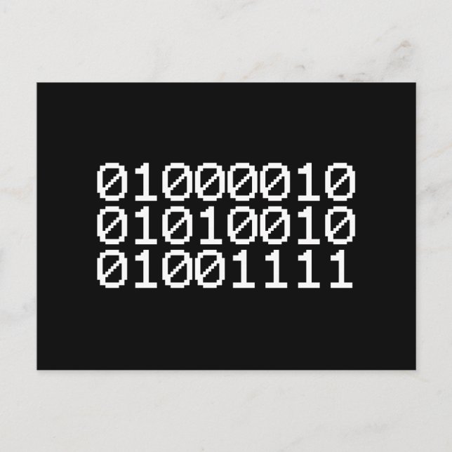 BINARY BRO POSTCARD (Front)