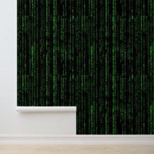 Binary Code Black and Green Wallpaper