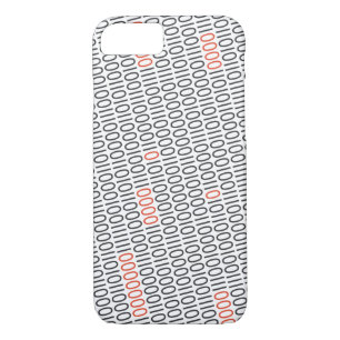 Binary Code Black with Red Highlights on any Case-Mate iPhone Case
