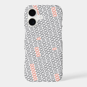 Binary Code Black with Red Highlights on any Colou