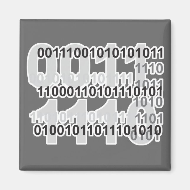 binary code design magnet (Front)