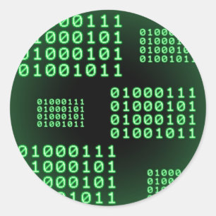 Binary code for GEEK Classic Round Sticker