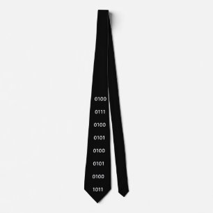 Binary Code for Geek Funny Nerd Neck Tie