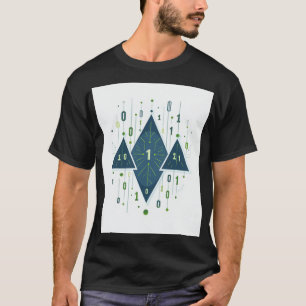 Binary Code Geometric Pattern for Programmers and  T-Shirt