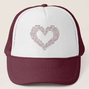 Binary Code Heart Hat