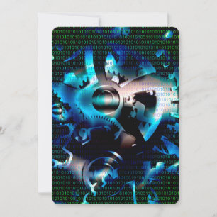 Binary code machine invitation