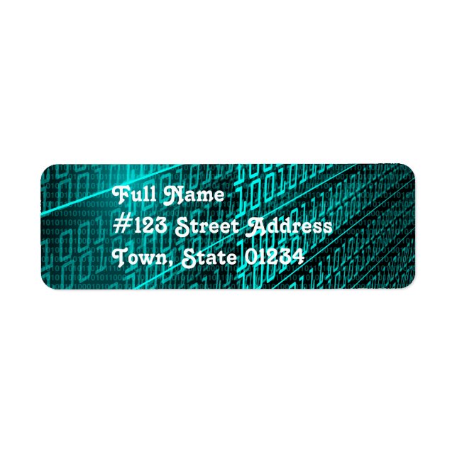 Binary Code Mailing Labels  (Front)