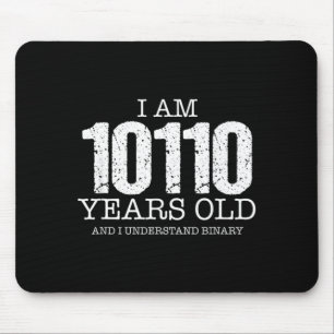 Binary Code Math Geek 22nd Birthday Gift Mouse Pad