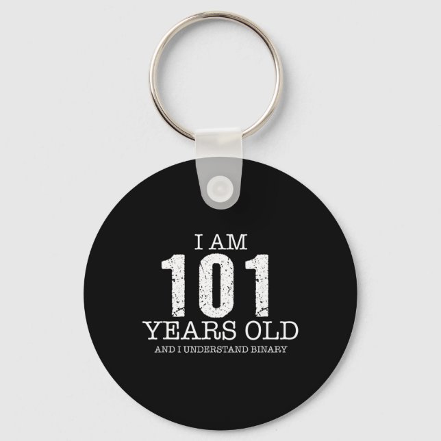 Binary Code Math Kids 5th Birthday Gift Key Ring (Front)