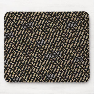 Binary Code Pattern Light Print on any Colour Mouse Pad