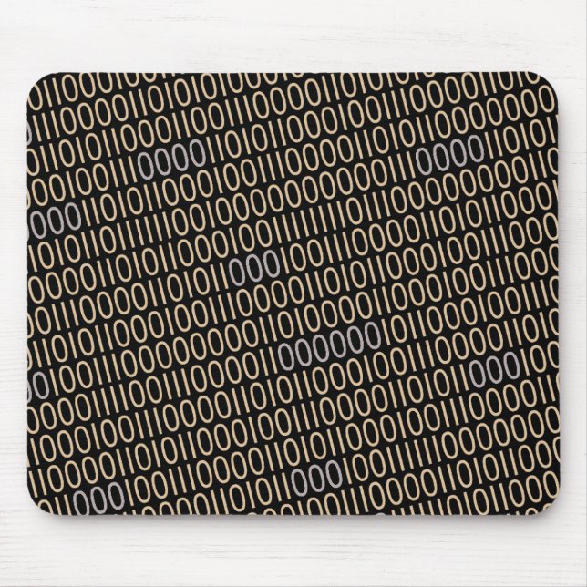 Binary Code Pattern Light Print on any Colour Mouse Pad (Front)