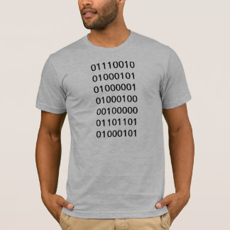 Binary Code "Read Me" Grey Fitted Mens T-shirt