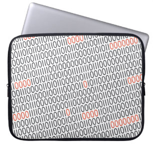 BINARY CODE red details Laptop Sleeve