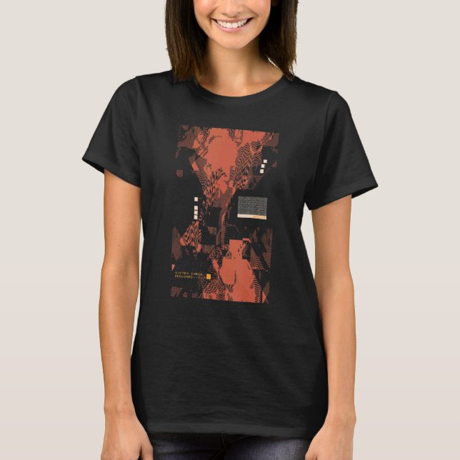 Binary Code Retro Computer Geek Programmer Nerd Te T-Shirt (Front)