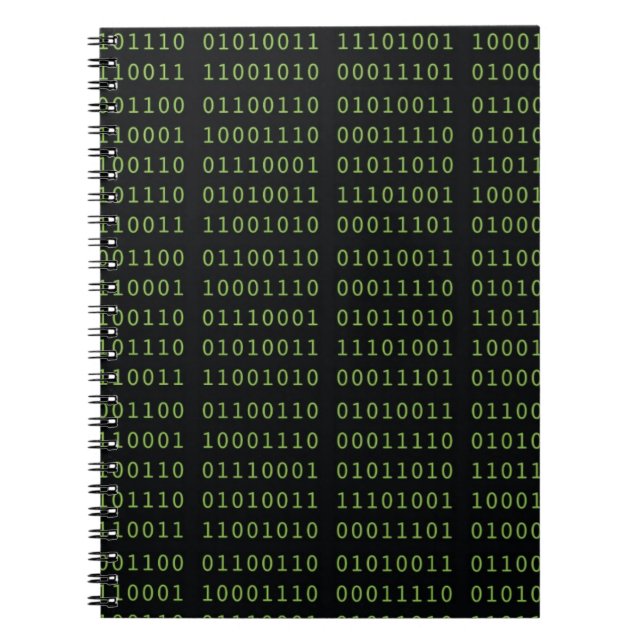 Binary Code Spiral Notebook (Front)