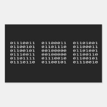 Binary code sticker