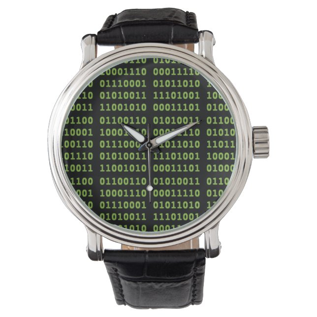 Binary Code with Screen Glow  Watch (Front)