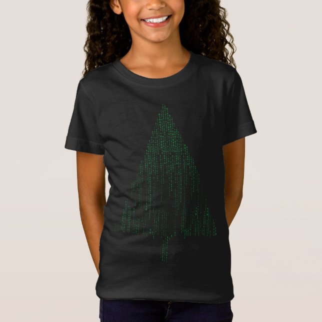 Binary Coding Computer Programmer Christmas Tree X T-Shirt (Front)