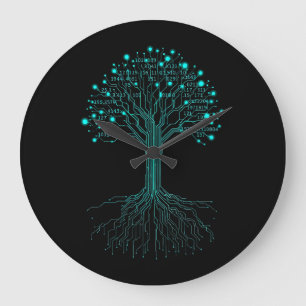 Binary Coding Programmer Graphic Design for Coders Large Clock