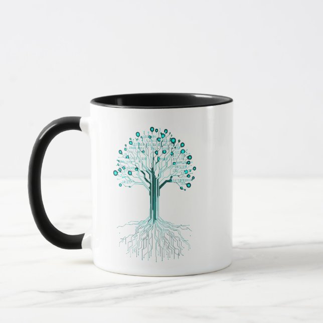 Binary Coding Programmer Graphic Design for Coders Mug (Left)