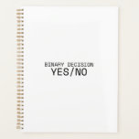 Binary Decision Yes No 2026 Minimalist Daily Plann Planner<br><div class="desc">Architect your day through the lens of priority. A professional 2026 planner with sharp typography for those who filter their schedule through binary execution.</div>