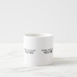 Binary Decision Yes No Minimalist Typewriter  Espresso Cup<br><div class="desc">A concentrated dose of clarity. Minimalist typewriter typography on a premium ceramic espresso cup for high-intensity,  short-burst tactical decisions.</div>