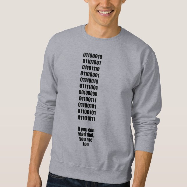 Binary Geek Adult Sweatshirt (Front)