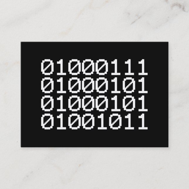 BINARY GEEK BUSINESS CARD (Front)